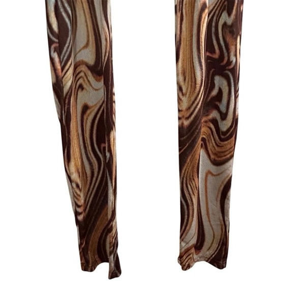 May Pink Women's Swirl Pattern Leggings Multicolor Casual - Picture 5 of 7